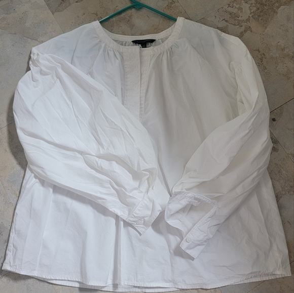 Oversized Long Sleeve Blouse With Puffy Sleeves (Banana Republic) - Picture 3 of 6